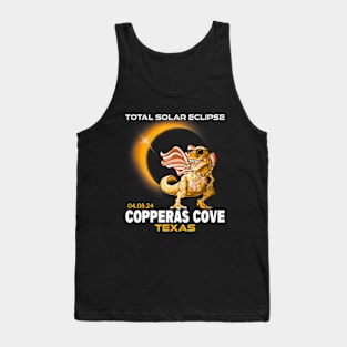 Copperas Cove Texas Dinosaur Total Solar Eclipse 2024 Tank Top